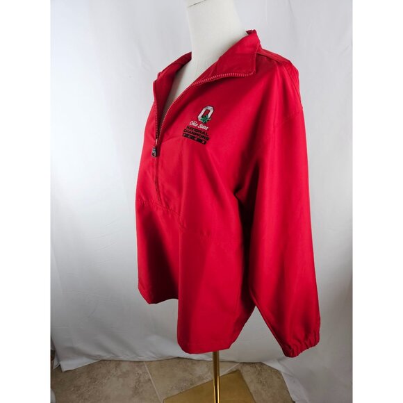 Vintage Ohio State Jacket Women M Cutter & Buck 2002 Nat'l Champion Half Zip Red - Picture 4 of 10